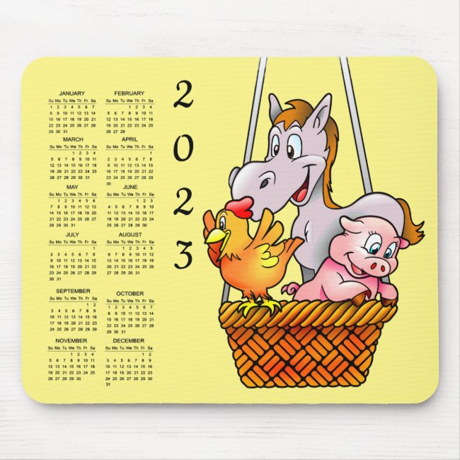 Happy Farm Animals 2023 Calendar