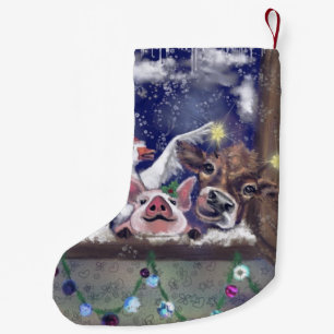 Happy Farm Animals Funny Christmas Stocking