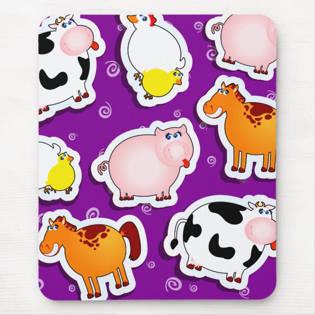 Happy farm background, mousepad (Front)