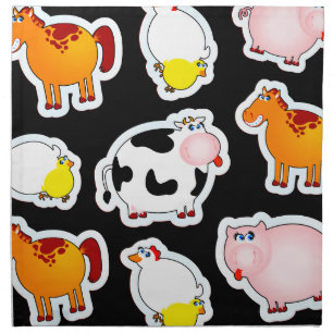 Happy farm background, napkin