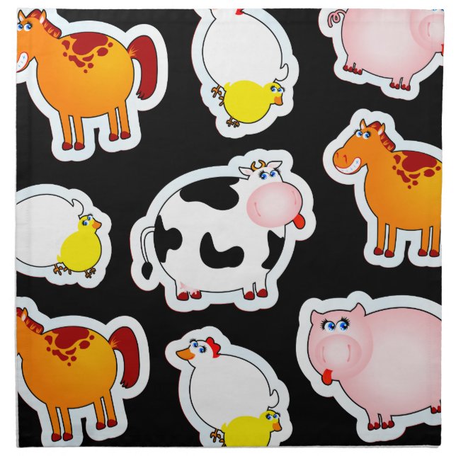 Happy farm background, napkin (Front)