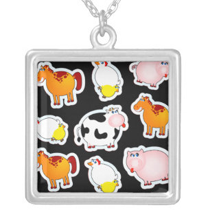 Happy farm background, necklace