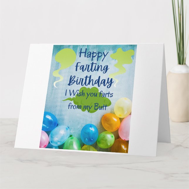 Happy Farting Birthday Card (Front)
