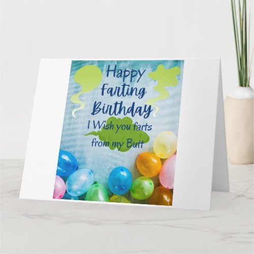 Happy Farting Birthday Card