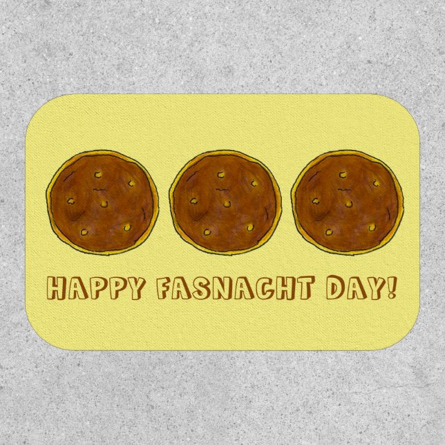 Happy Fasnacht Fastnacht Day Donut Doughnut Patch (Front)