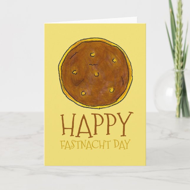 Happy Fasnacht Fastnacht Day PA Dutch Donut Lent Card (Front)