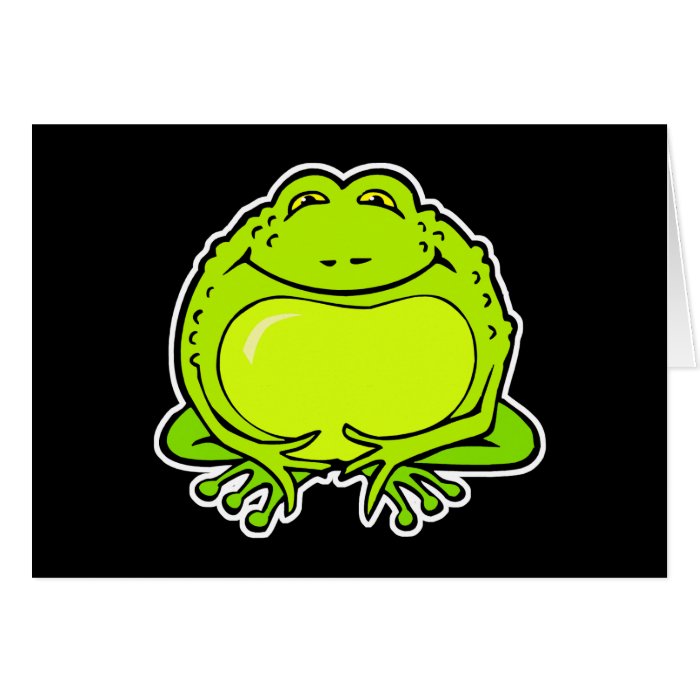 happy fat frog greeting cards