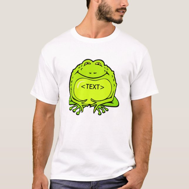 happy fat frog, <TEXT> T-Shirt (Front)