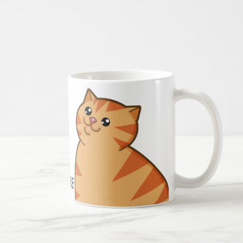 Happy Fat Orange Cat Coffee Mug