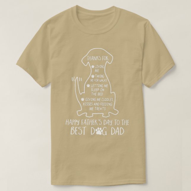 Happy Father Day Best Dog Dad T-Shirt (Design Front)