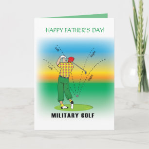 Happy Father' Day - GOLF - Military Style Card