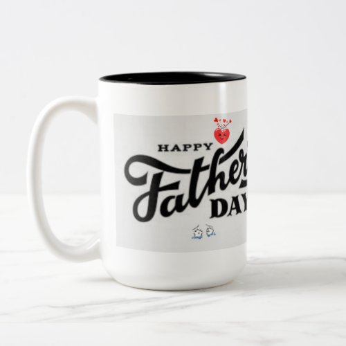 happy father day with big coffee mug
