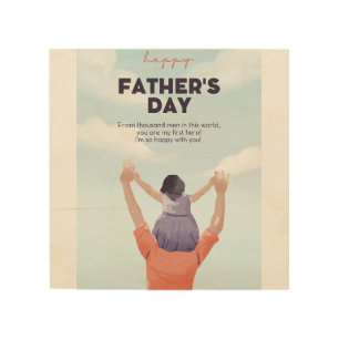 Happy father Day, Wood Wall Art