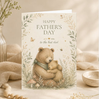 Happy Father’s Day Bear Hug Woodland Card
