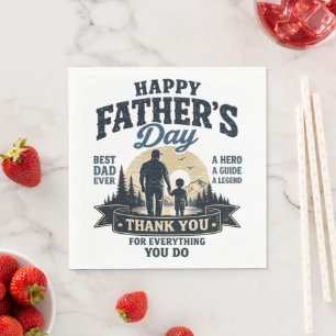 Happy Father’s Day-Best Dad Ever Napkins