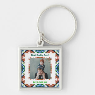 Happy Father’s Day Best Daddy Dad Papa Ever Photo Keychain