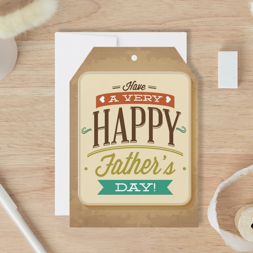Happy Fathers Day Big Gift Tag Card