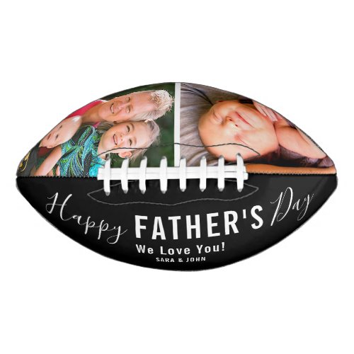 Happy Fathers Day Black 2 Photos Modern Name Football