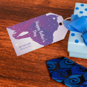 Happy Father’s Day Celestial Purple Night Sky Gift Tags