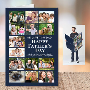 Happy Father’s Day Dad 14 Photo Collage Jumbo Card