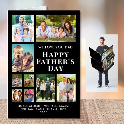 Happy Father’s Day Dad Photo Collage Jumbo Card