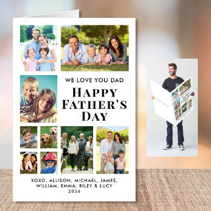 Happy Father’s Day Dad Photo Collage Jumbo Card
