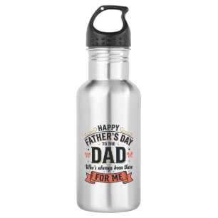 Happy Father’s Day Dad Vintage Typography Stainless Steel Water Bottle