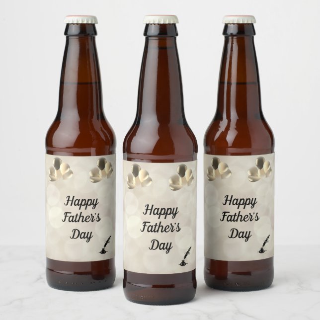 Happy Father’s Day design Beer Bottle Label (Bottles)