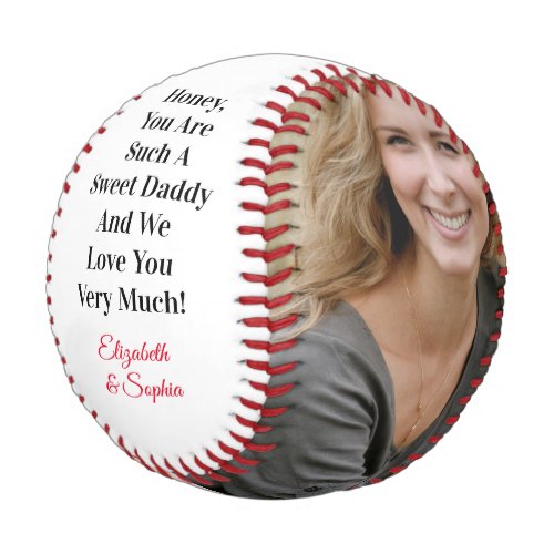 Happy Fatherâs Day DIY 2 Messages 2 Photos Names Baseball