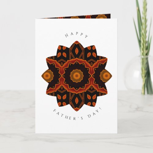 Happy Fathers Day Floral Seal Greeting Card