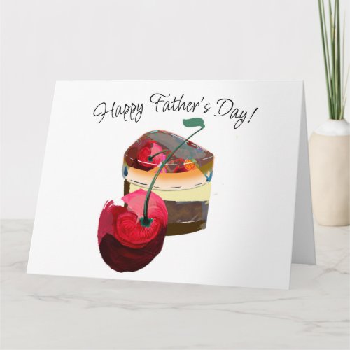 Happy Fatherâs Day foodie dads âœchocolate cake âœ Card