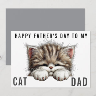 Happy Father’s Day for Cat Dad Funny cat Lover Holiday Card