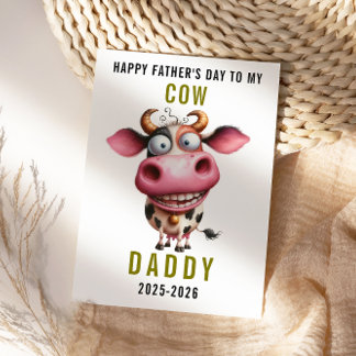 Happy Father’s Day for Dad | Cute Cow Holiday Card