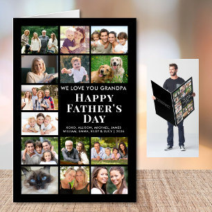 Happy Father’s Day Grandpa 14 Photo Collage Jumbo Card