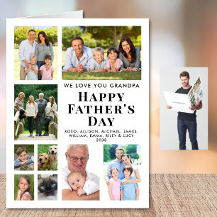 Happy Father’s Day Grandpa Photo Collage Jumbo Card