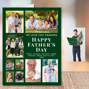 Happy Father’s Day Grandpa Photo Collage Jumbo Card