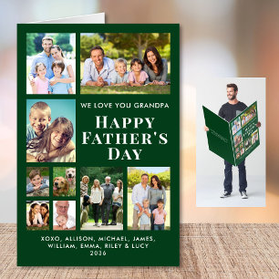 Happy Father’s Day Grandpa Photo Collage Jumbo Card