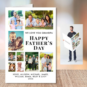 Happy Father’s Day Grandpa Photo Collage Jumbo Card