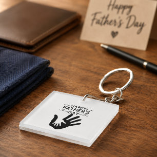 Happy Father’s Day Handprint Acrylic Keychain