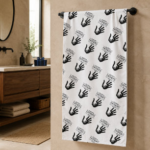 Happy Father’s Day Handprint Bath Towel