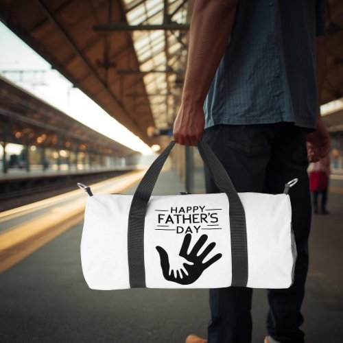 Happy Father’s Day Handprint Small Duffel Bag