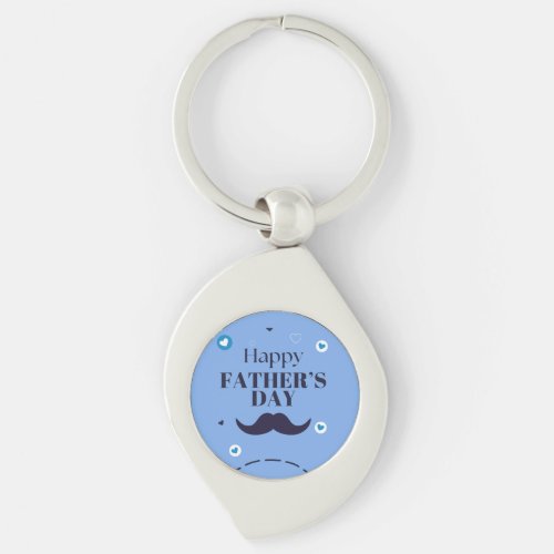 Happy Father’s Day – Mustache & Heart Design Keychain