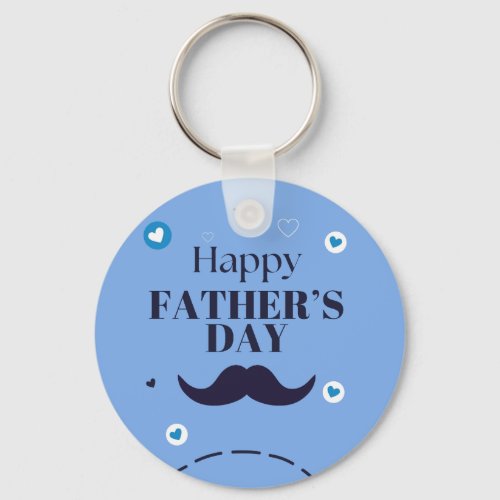 Happy Father’s Day – Mustache & Heart Design Keychain
