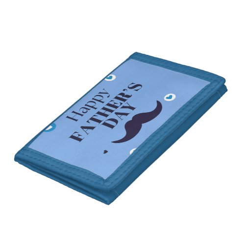 Happy Father’s Day – Mustache &amp; Heart Design Trifold Wallet