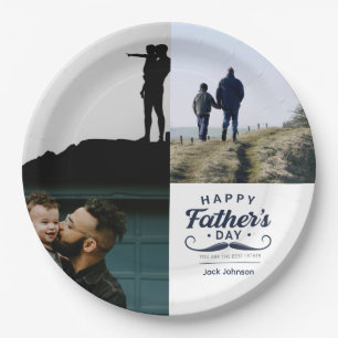 Happy Father’s Day Mustache Tribute Design Paper Plates