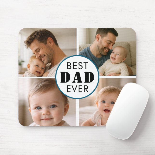 Happy Father’s Day Photo | Custom Dad Ever Mouse Pad (With Mouse)