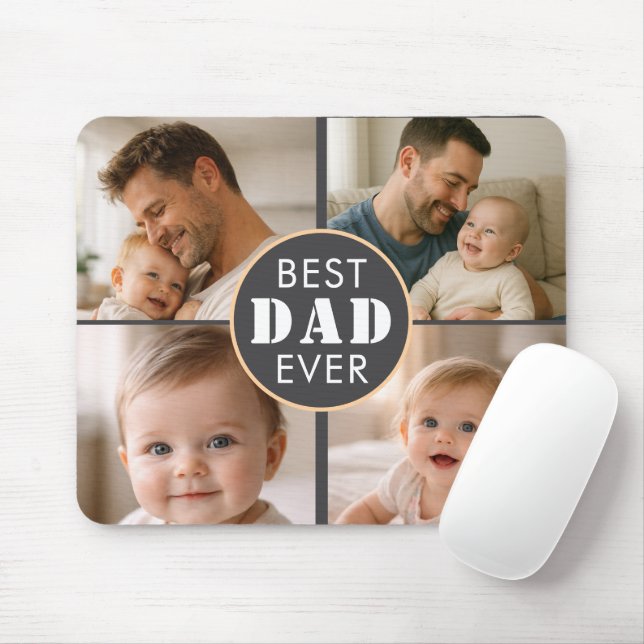 Happy Father’s Day Photo | Custom Dad Ever Mouse Pad (With Mouse)