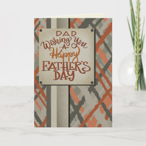 Happy Fathers Day Plaid Inspirivity Card