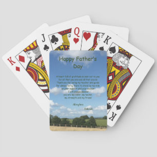 Happy Father’s Day poem design Poker Cards