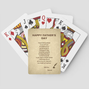 Happy Father’s Day poem Poker Cards